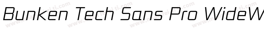 Bunken Tech Sans Pro WideW01SB字体转换